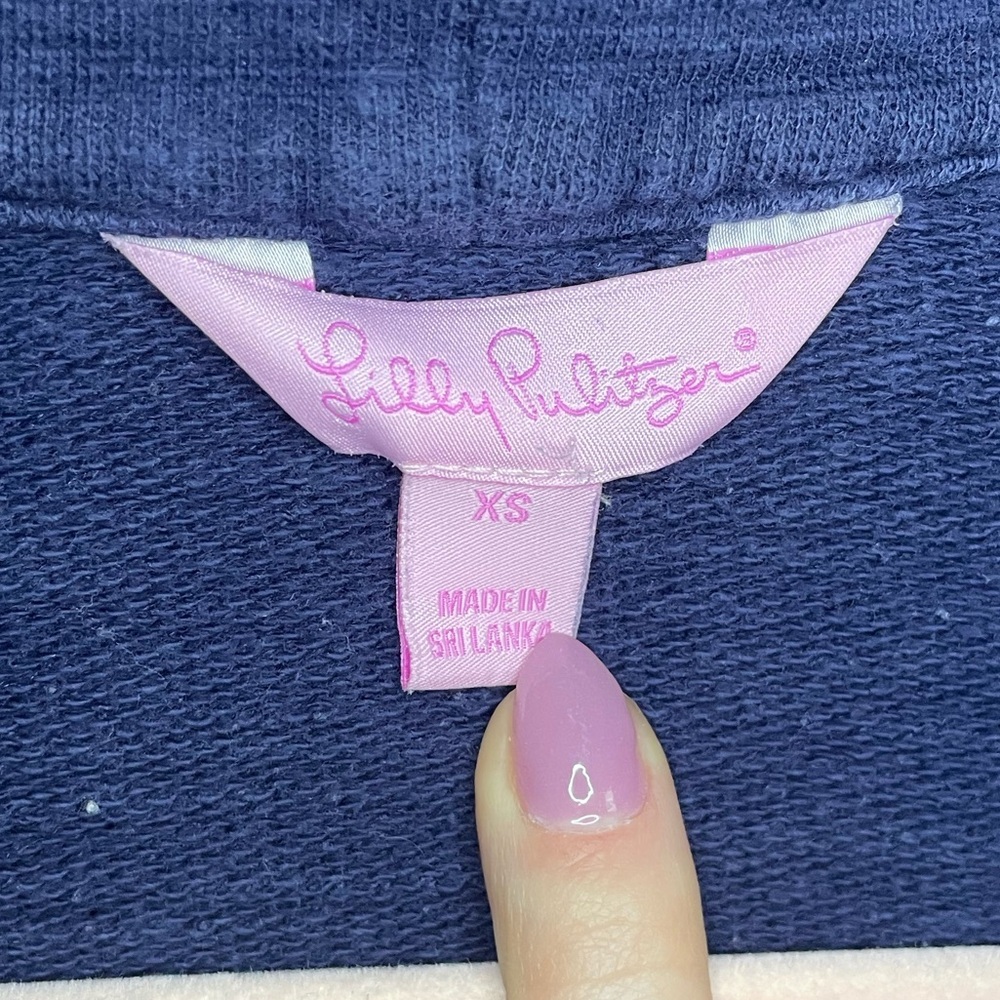 Lilly Pulitzer Solid Navy Half Zip Pullover - image 8